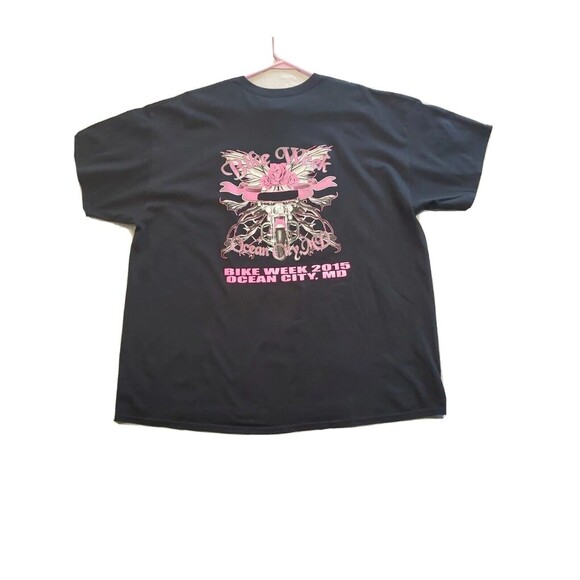 Women's Bike Week T-Shirt Sz 2xl Black OC MD 2015 Biker Apparel Gildan - Picture 1 of 10